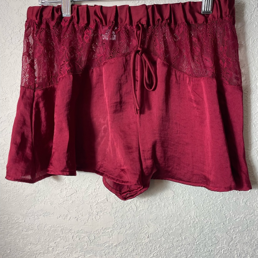 Band of Gypsies Lace Satin Shorts Sz L